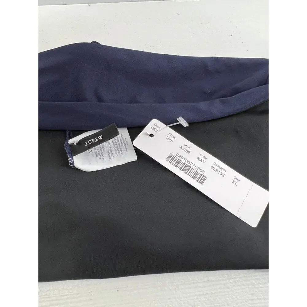 J Crew Solid Blue Bikini Bottom Peek a Boo Rings Xlarge